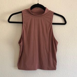 Pink high neck tank